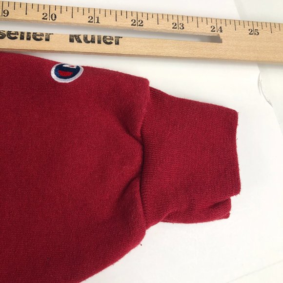 Champion Santa Clara Broncos Sweatshirt Adult Extra Small Red Faded ECO Crewneck - Picture 8 of 12